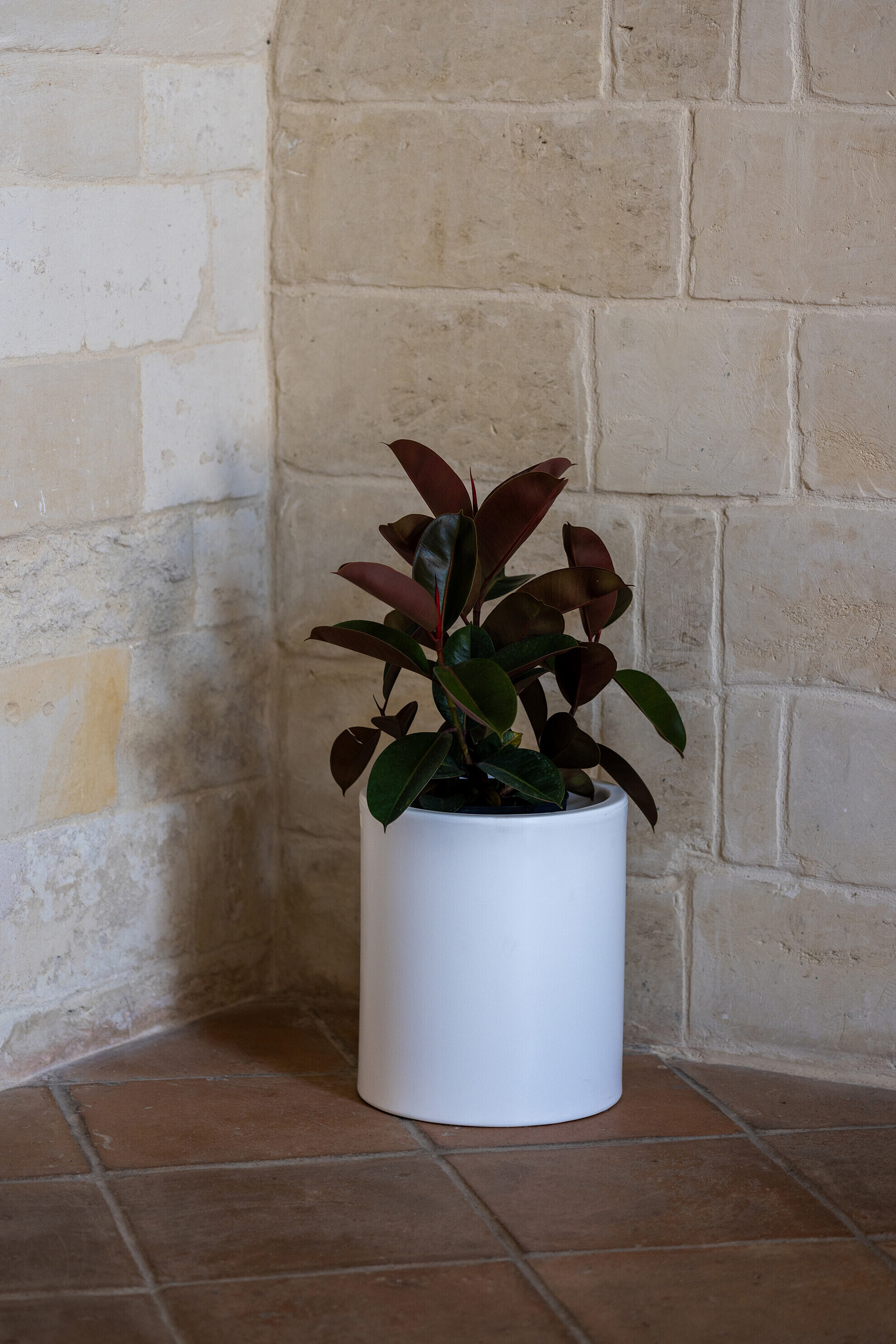 kloris vaso barocco bianco