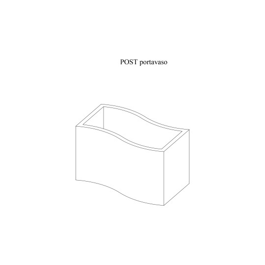 kloris disegno tecnico post portavaso